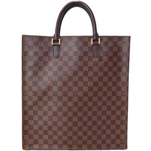 Louis Vuitton Damier Ebene Brown Sac Plat Tote Bag